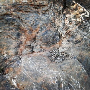 Detalle de las rocas características del lugar.
